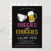 Huggies en Chuggies Meisje Baby shower Uitnodiging (Voorkant / Achterkant)