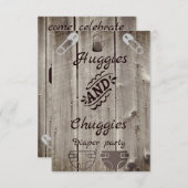 huggies en chuggies nodigen kaart (Voorkant / Achterkant)