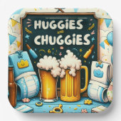 Huggies en chuggies papieren bordje (Voorkant)
