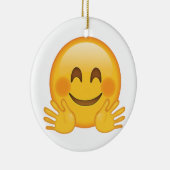 Hugging Face - Emoji Keramisch Ornament (Rechts)