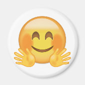 Hugging Face Emoji Magneet (Voorkant)