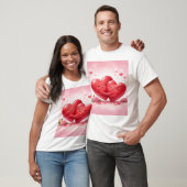 Hugging Hearts T-Shirt | Romantic Love Shirt with (Unisexe)