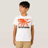 Hugging orange Octopus Kids T-Shirt  (Devant entier)