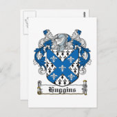 Huggins Family Crest Briefkaart (Voorkant / Achterkant)