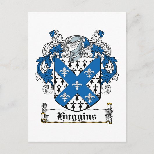 Huggins Family Crest Briefkaart (Voorkant)