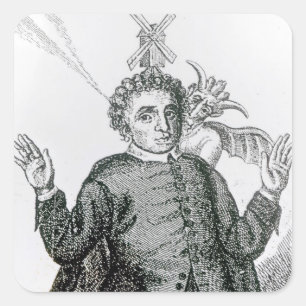 Hugh Peter fiery legerprediker Vierkante Sticker