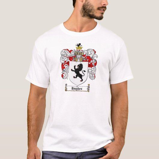 HUGHES FAMILY CREST - HUGHES COAT OF ARMS T-SHIRT (Voorkant)