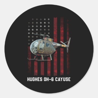 Hughes Oh 6 Oorzaak Oh 6 Loach Helikopter Ronde Sticker