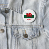Hughes Welsh Flag Ronde Button 5,7 Cm (In situ)