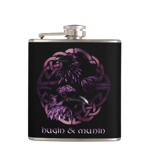 Hugin & Munin Flask Heupfles (Voorkant)