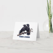 Huginn en Muninn Kaart, Oudnoords Dank u Kaarten (Voorkant)