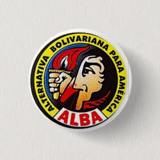 HUGO CHAVEZ BOLIVARIAN SOCIALIST RONDE BUTTON 3,2 CM (Voorkant)