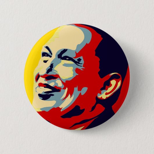 Hugo Chavez - Obama Hope style Ronde Button 5,7 Cm (Voorkant)