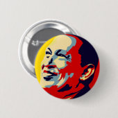 Hugo Chavez - Obama Hope style Ronde Button 5,7 Cm (Voorkant /achterkant)