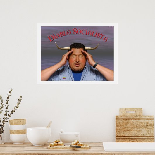 Hugo Chavez Poster (Keuken)