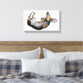 Hugo le dachshund dormir toile murale art (Insitu(Chambre))