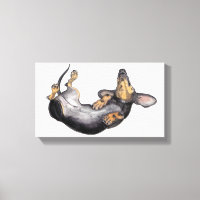 Hugo le dachshund dormir toile murale art