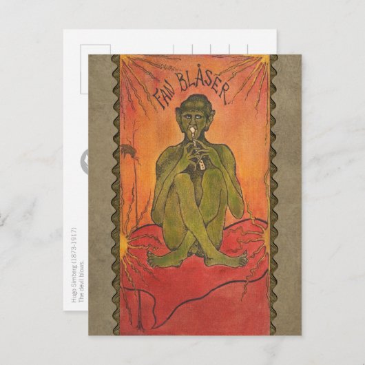 Hugo Simberg De duivel blaast het Briefkaart CC061 (Voorkant / Achterkant)