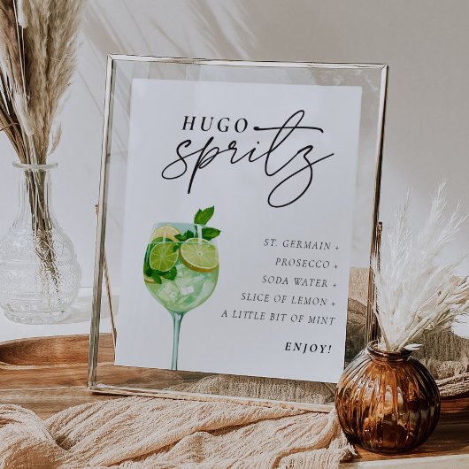 Hugo Spritz Teken Signature Drink Couples Shower Poster
