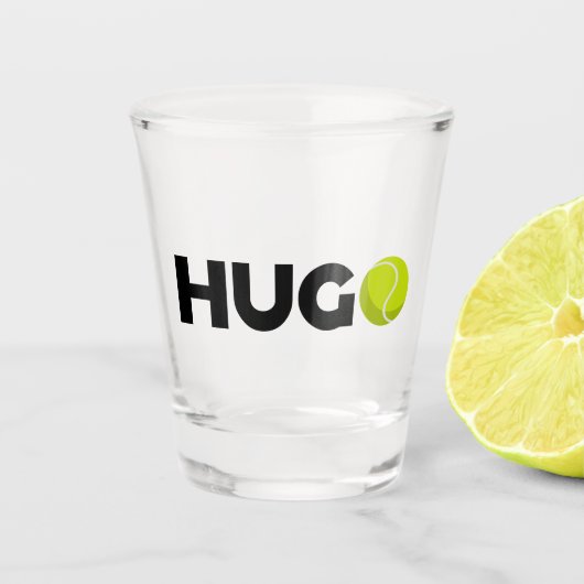 Hugo Tennis Shot Glas (Voorkant)