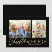 Hugs 2 foto's versturen Kerst Kaart (Voorkant / Achterkant)