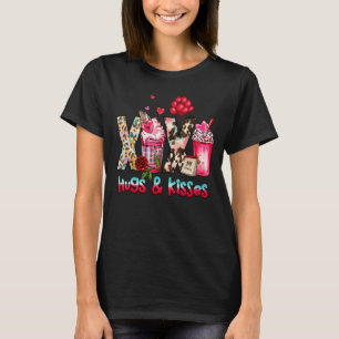 Hugs and Kisses Happy Valentines Day XOXO Coffee L T-shirt