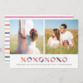 Hugs + Baisers Carte Saint-Valentin - Poudre (Devant / Derrière)