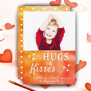 Hugs & Baisers Coeur Saint Valentin`s Day Carte ph