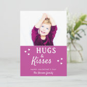 Hugs & Baisers Coeur Saint Valentin`s Day Carte ph (Debout devant)