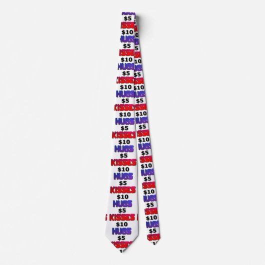 Hugs Cinq Dollars Baisers Dix Dollars Cravate (Devant)
