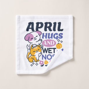 Hugs d'avril et nez mouillé - Cute chien et chat a