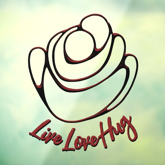 Hugs Decal Personalized Love Hugs Window Cling (Vel 3)