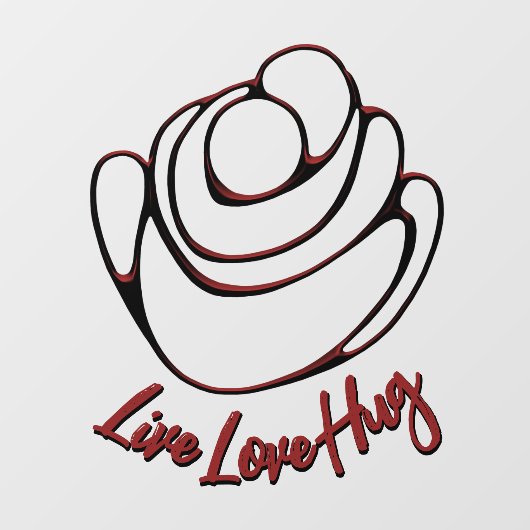 Hugs Decal Personalized Love Hugs Window Cling (Vel)