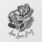 Hugs Decal Personalized Love Hugs Window Cling (Vel)