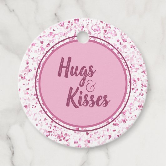 Hugs en Kisses Bedankjes Labels (Voorkant)