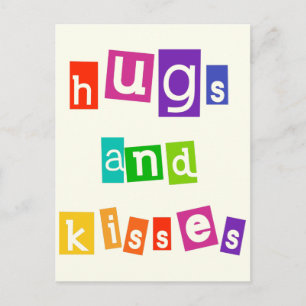 Hugs en Kisses Briefkaart
