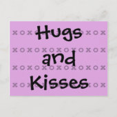 Hugs en Kisses Briefkaart (Voorkant)