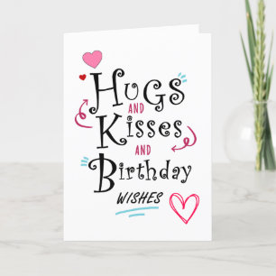 Hugs en Kisses en Birthday Wishes Birthday Kaart