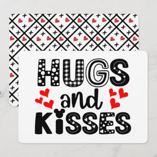 Hugs en Kisses Feestdagenkaart