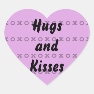 Hugs en Kisses Hart Sticker
