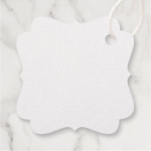 Hugs en Kisses Heart Silver Foil Girl Baby shower Bedankjes Labels (Achterkant)