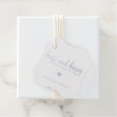 Hugs en Kisses Heart Silver Foil Girl Baby shower Bedankjes Labels (Met doos)