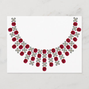 Hugs en Kisses Ruby Ketting Briefkaart