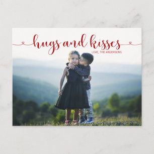 Hugs en Kisses Valentijnsdag Foto Briefkaart