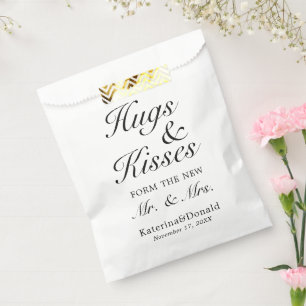 Hugs en Kisses Wedding Favor Bags Bedankzakje