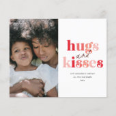 Hugs et baisers Budget Photo Carte Saint-Valentin (Devant)
