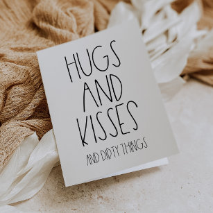 Hugs et baisers drôle Carte Saint Valentin