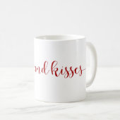 Hugs et baisers La Saint Valentin Café Mug (Devant droit)