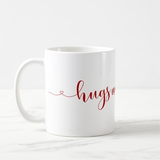 Hugs et baisers La Saint Valentin Café Mug (Gauche)