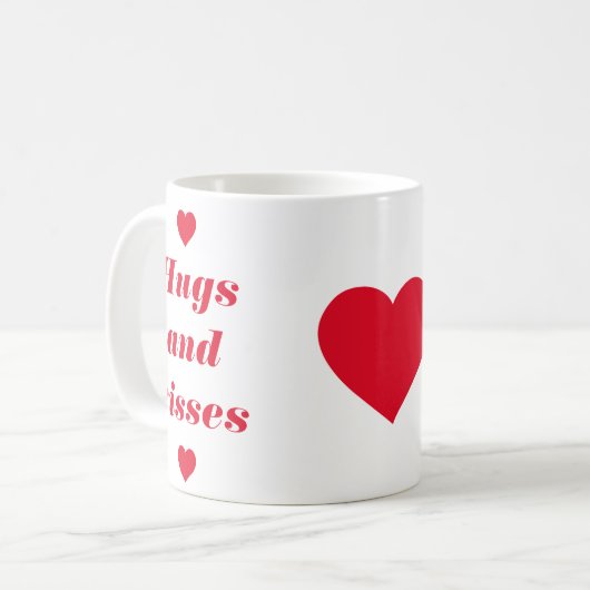 Hugs Et Baisers Mug (Devant gauche)